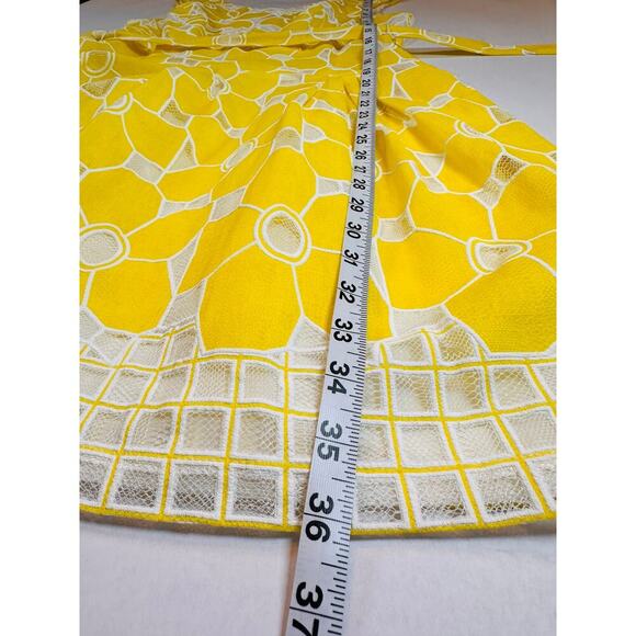 Robbie Bee Women's Size 12 Petite Lemon Yellow Dress Vintage Inspired Cottage - Picture 9 of 12